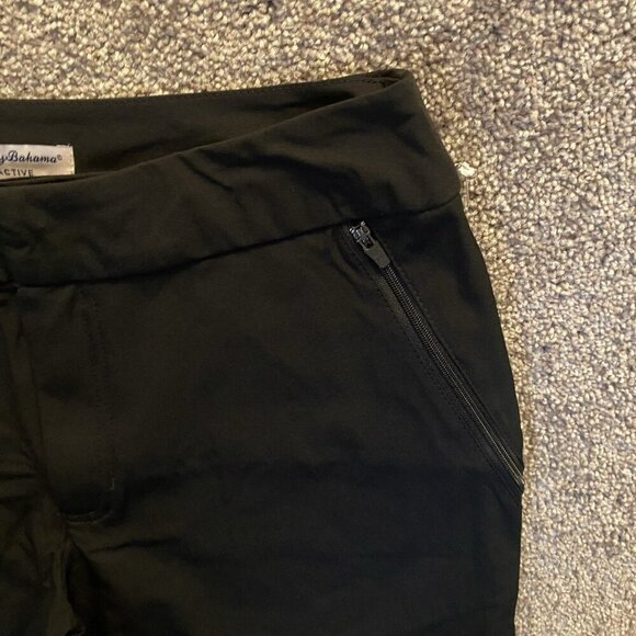 Tommy Bahama Active Women's Shorts 9" Bermuda Black Zip Front Pockets Size S NWT - Picture 5 of 16